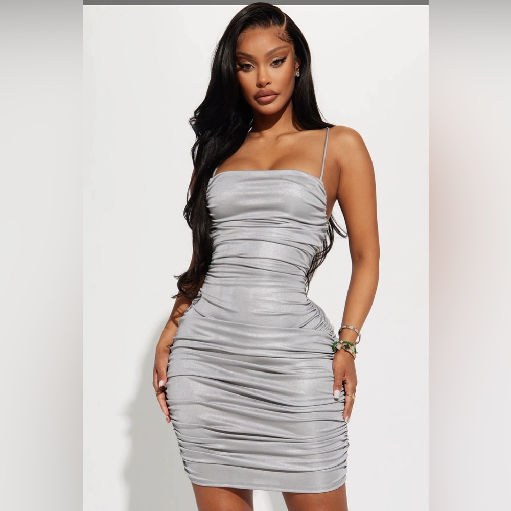 Silver Mini Dress